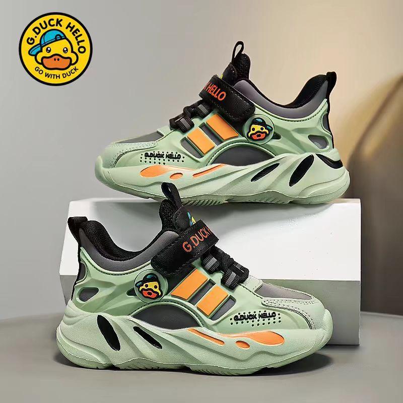 Little Yellow Duck Brand Children's Shoes Spring and Autumn New Mesh Leather Surface Small and Medium Girls Shoes Boys Sports Shoes Boys Shoes List