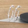 Nidin New Arrival Punk Style Screw Nut Small Angle Circle Overlapping Shaped Gold/Silver Color Ear Jewelry Earrings Party Gift