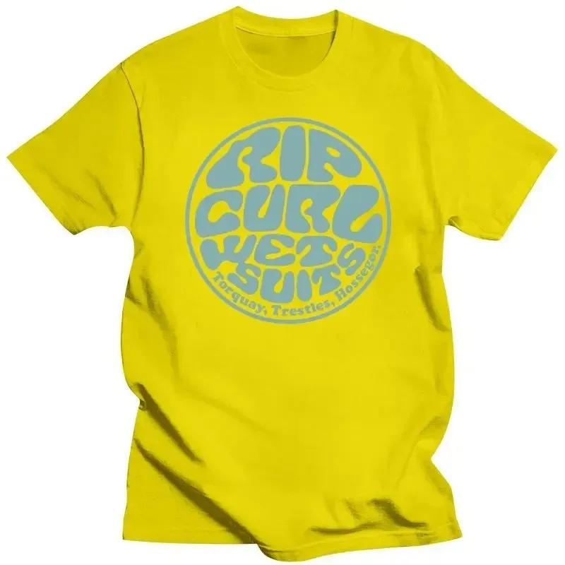 Men's Fashion Cotton T-Shirt Ripped Curls Printed T-Shirt High Quality Retro Short Sleeve T-Shirt Oversized Crew Neck Top Summer