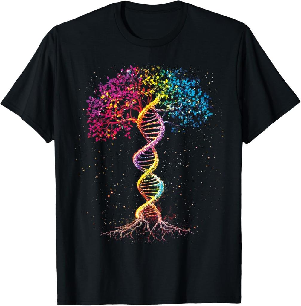 DNA Tree of Life Genetics Biology Outer Space Science Nature unisex T-Shirt
