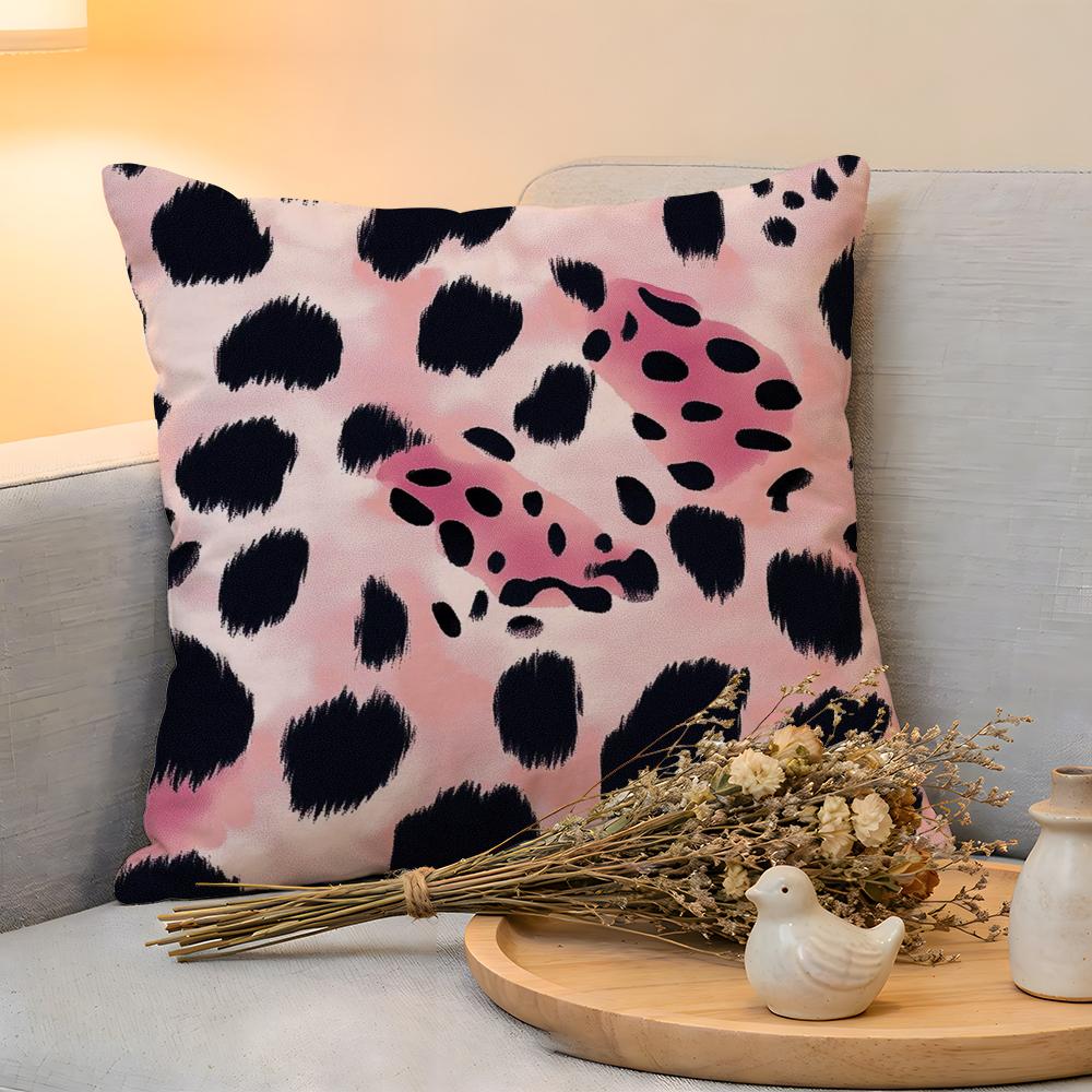 Cushion Cover  Linen  SkinFriendly Soft Decorative Case for Sofa Home Decor Classic leopard Print Pillow cover