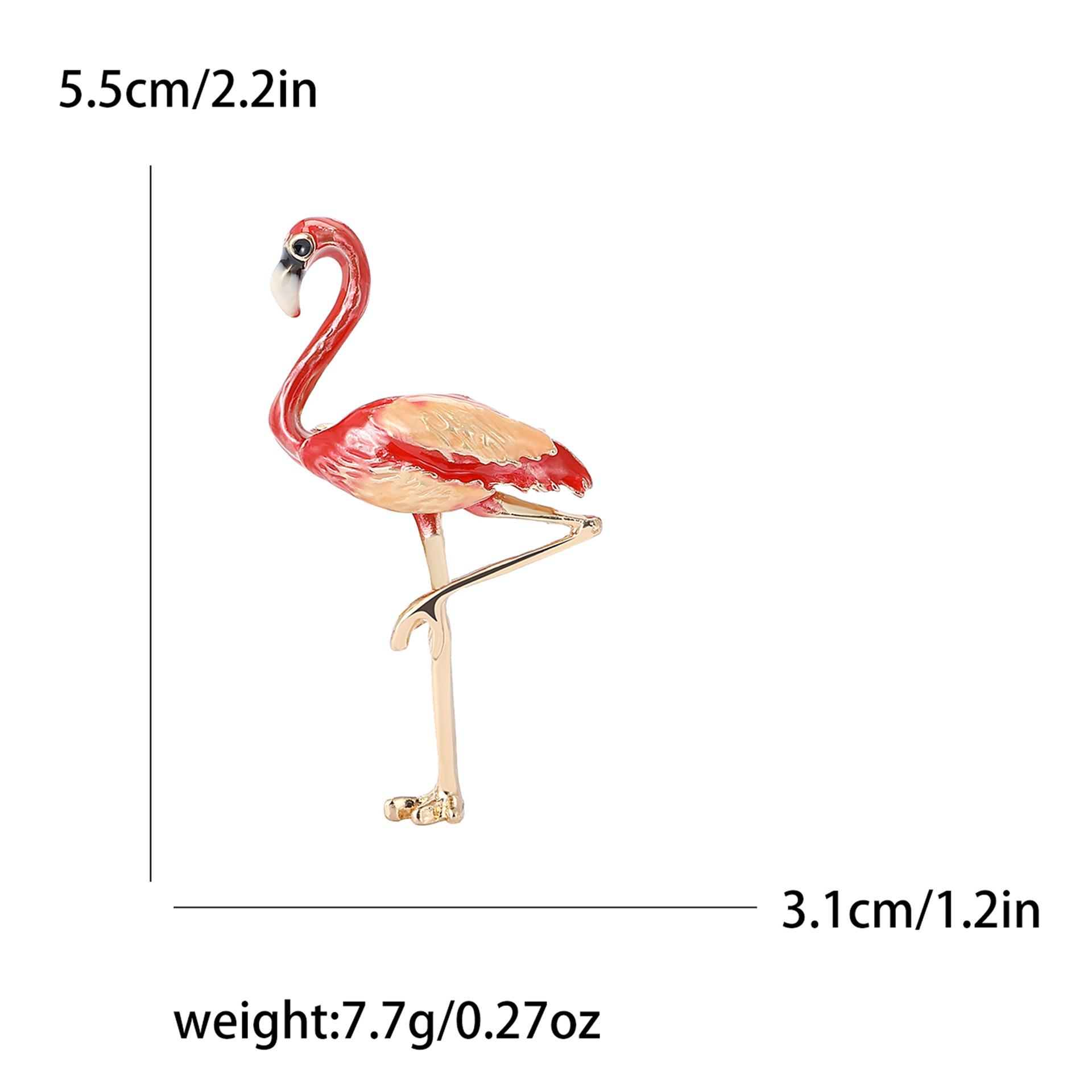 

Нежный сплав эмаль фламинго брошь модный женский костюм кардиган корсаж украшение булавка