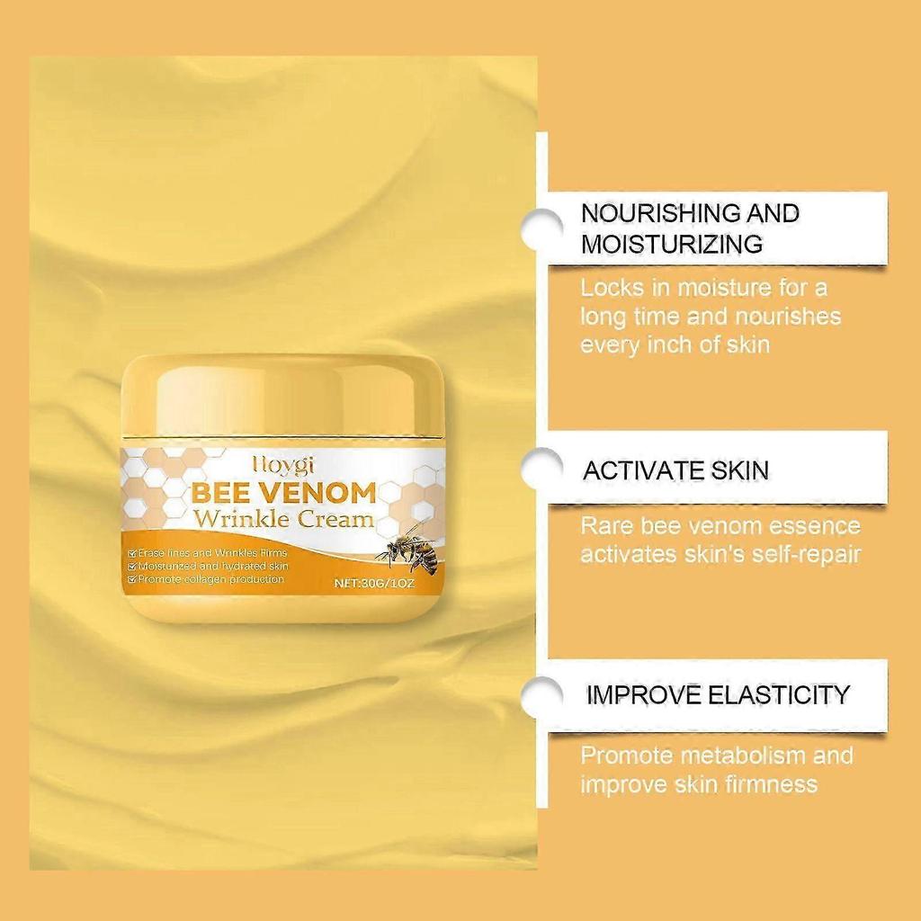 Bee Venom Wrinkle Removal Cream, Bee Venom Anti-Wrinkle Firming Cream, Bee Venom Cream, Moisturizing & Hydrating Skin, Lifting & Recovery for All Skin