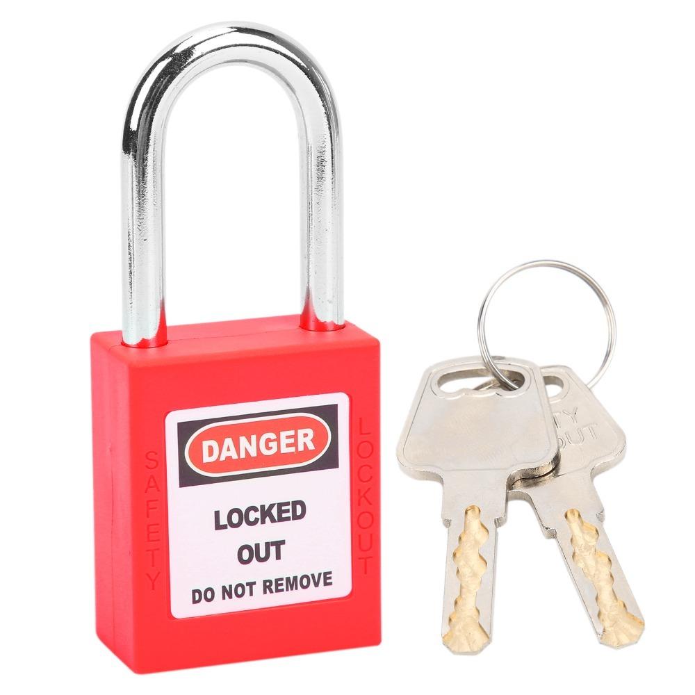 Reliable 38mm Safety Padlock Insulated Safe Industrial Lock Durable Plastic Steel LOTO Lock Equipment Lock