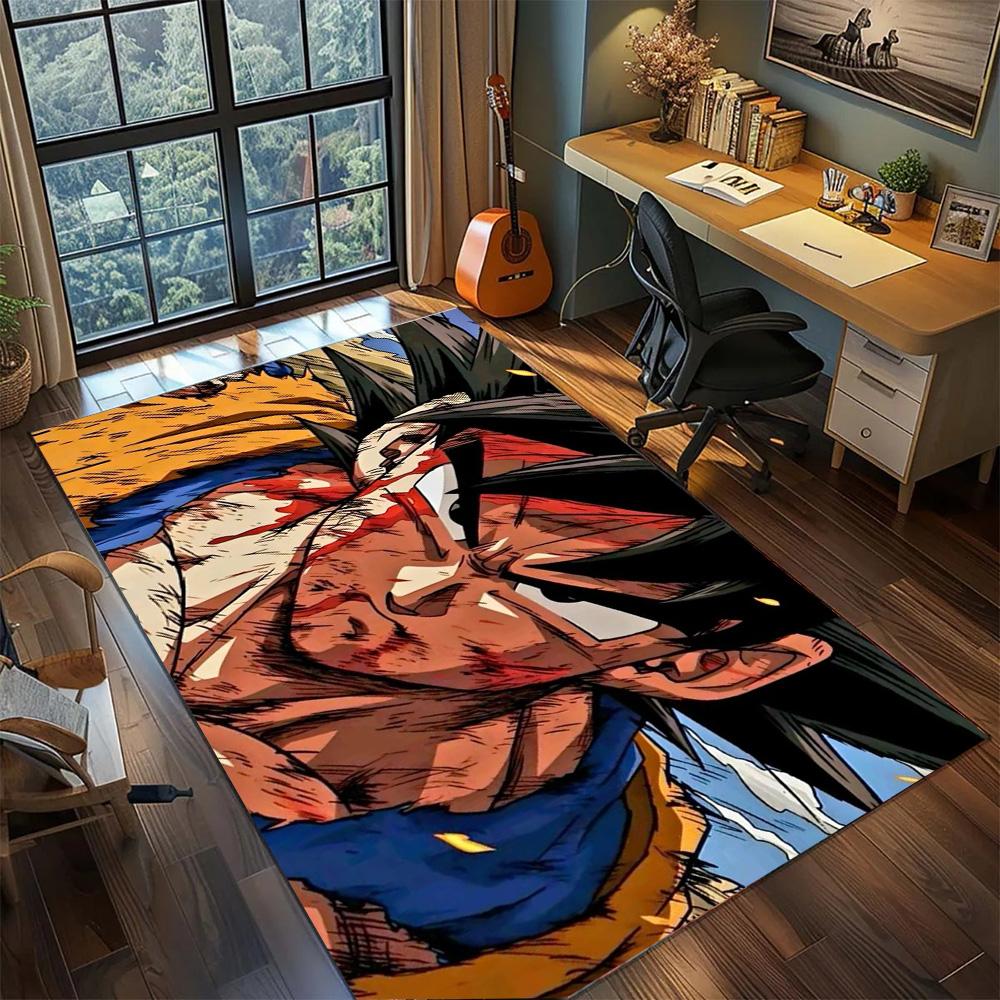 Goku Home Big Area Floor Mat, Non Slip Washable Carpet Rug Gamer Room Bedroom Interior Decor.-TING