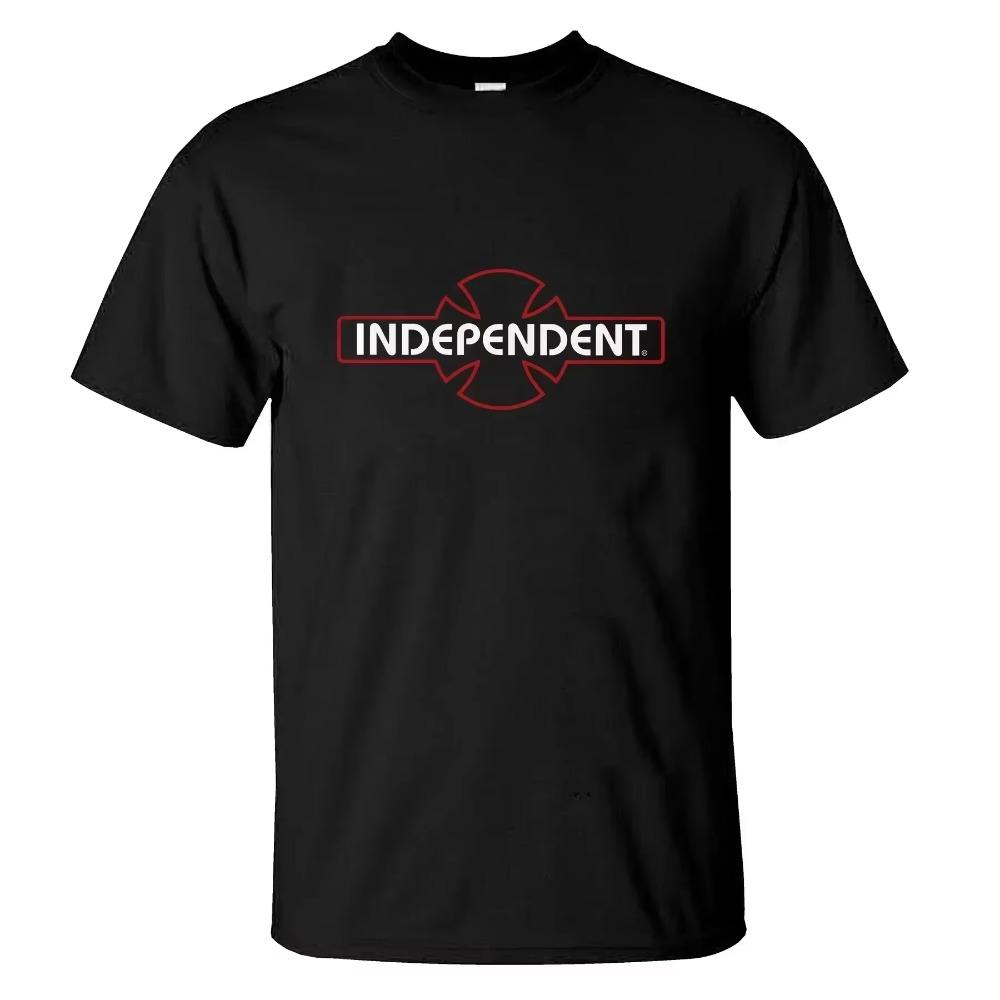 2025 Streetwear Men T-Shirt Casual Independent Skateboards Tees Oversized Sports Tops Breathable Comfortable Cool Unisex Tshirts