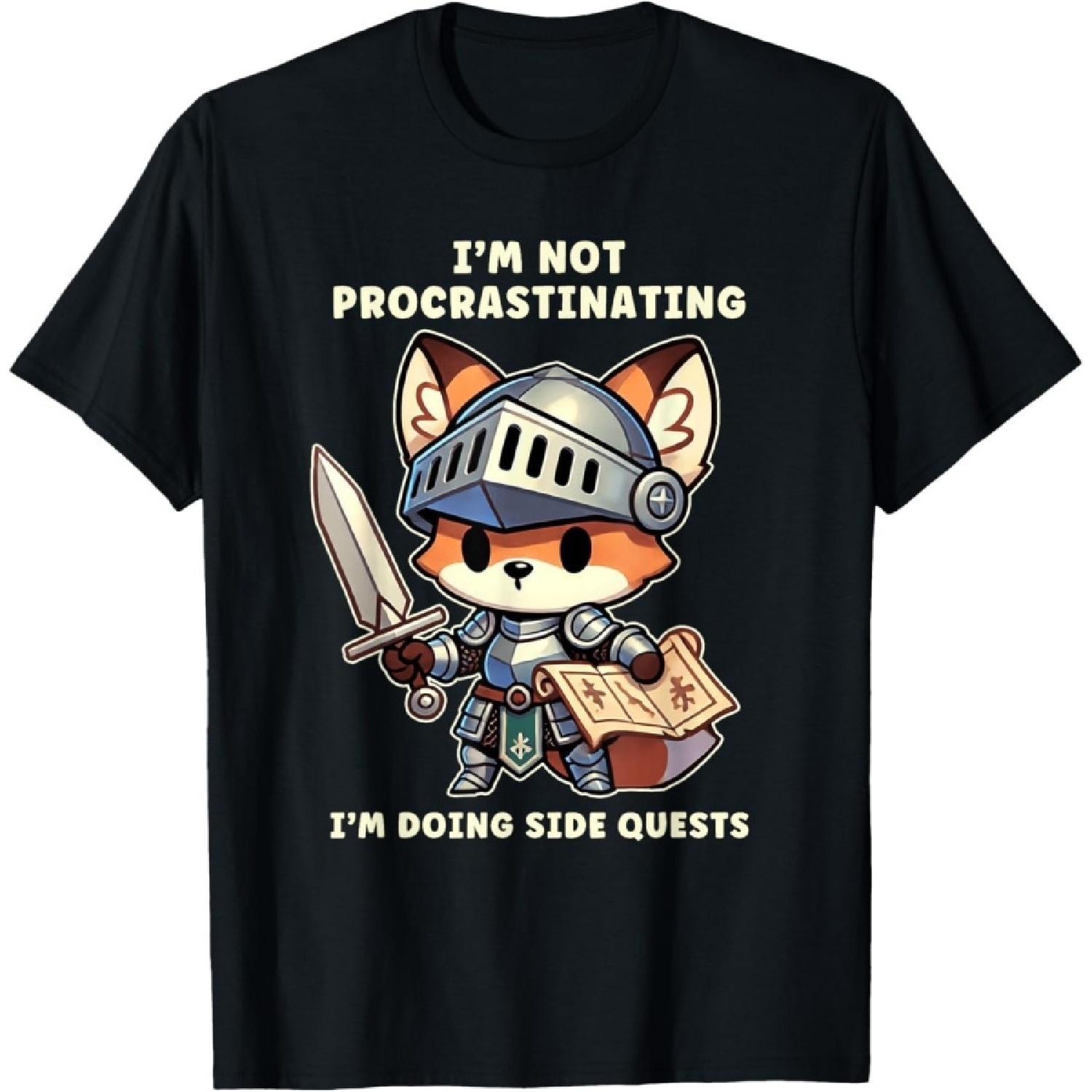 ODFSND Im Not Procrastinating Im Doing Side Quests Gamer T-Shirt S