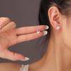 S925 Sterling Silver Ballerina Girl Stud Earrings - Elegant, Exquisite, Full Diamond Design