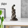 Distressed Bronze Statue Ornament, Mythology Collectible Bookshelf Vintage Ornament with Texture Anniversary Gift Sculpture Wrinkled Clothing Pattern