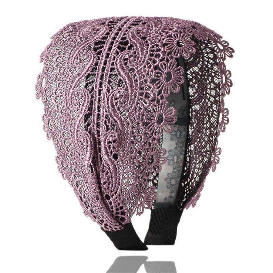 New Korean Elegant Headband Fashion Lace Headband Solid Color Elastic Hairband Hair Accessory Women Girls Headband Headband