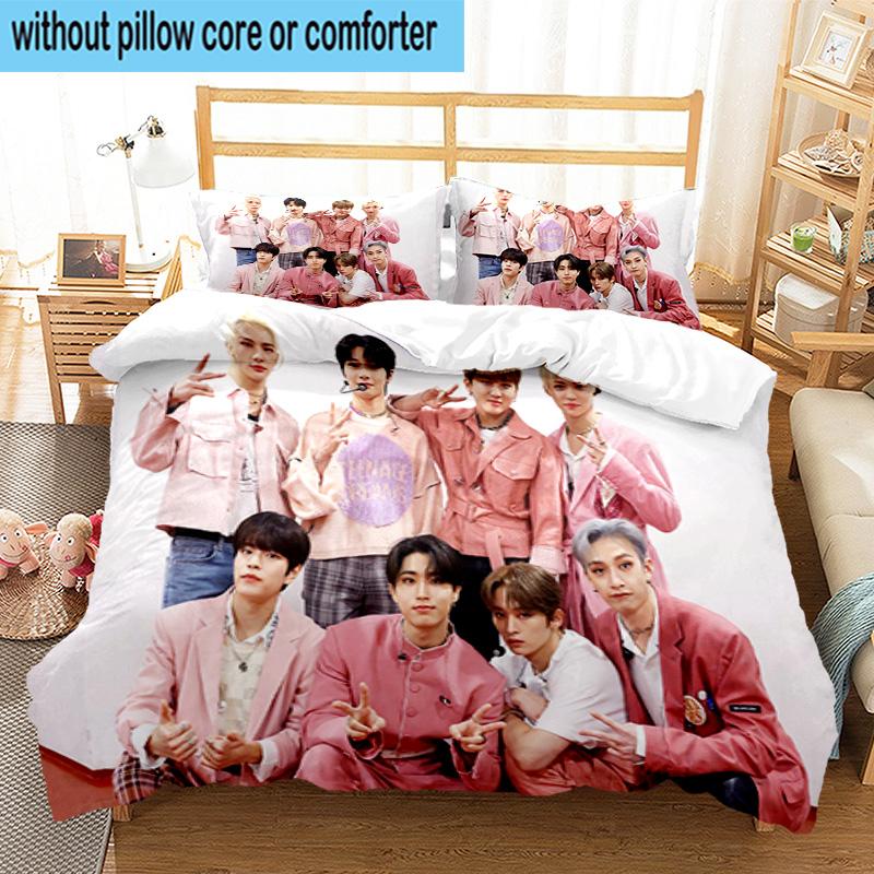 3PCS K-pop Group Poses 3pcs Bedding,Including 3PCS Duvet Cover And 2pcs Pillowcases Perfect for Christmas,Ideal for Bedroom, Dormitory