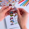 10 Sheets 3D Puffy Stickers for Kids Cute Cartoon Vehicle Stickers Scrapbook Stickers for Children Gift for Boys and Girls