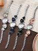 New Ladies Light Luxury Quartz Bracelet Watch Triangle Dial Unique Design Fashionable Elegant Multicolor Watch