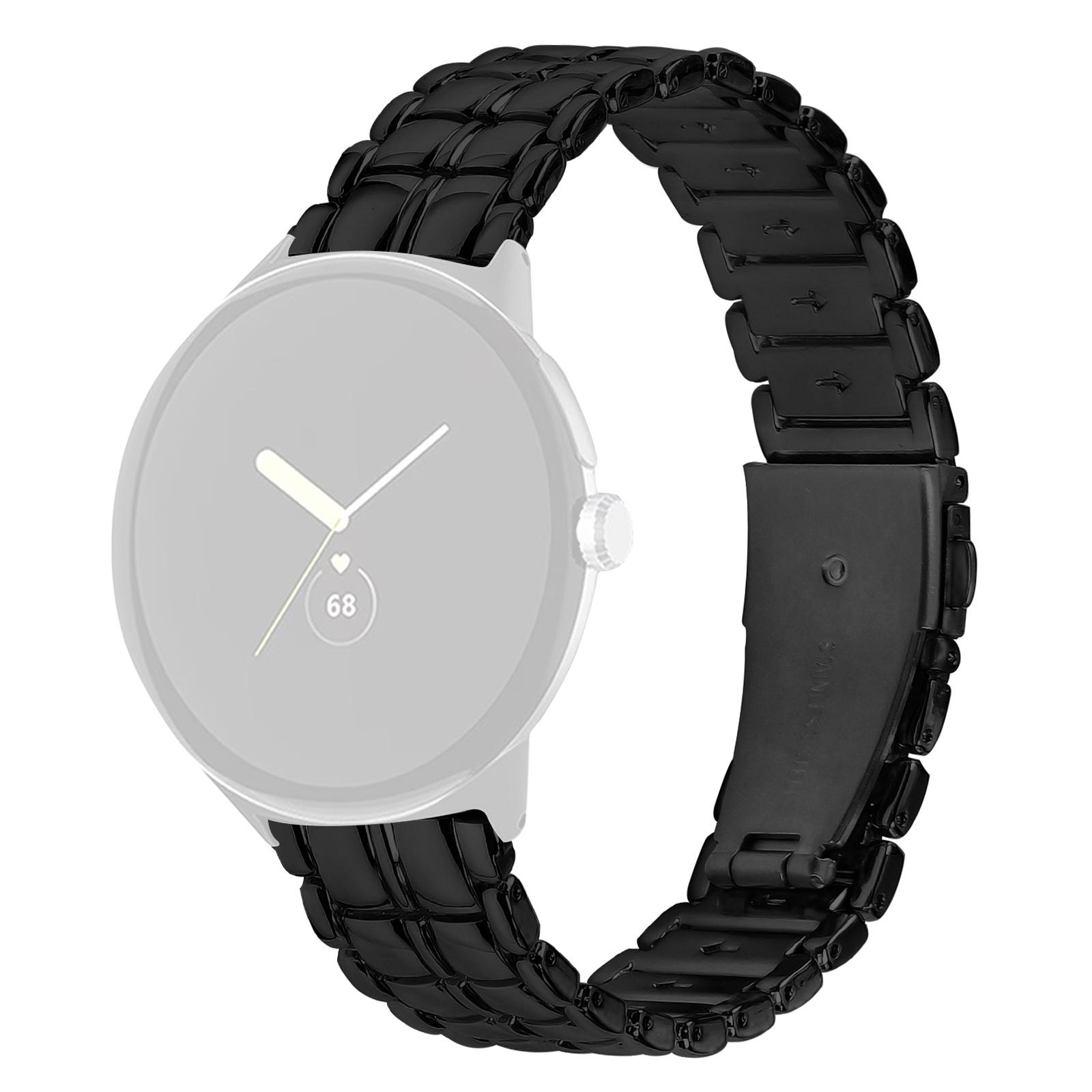 

For Google Pixel Watch 3 41mm/Watch 2/Pixel Watch Alloy Wrist Band Replacement Watch Strap Black