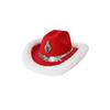 Pink Western Cowboy Hat Feather Party Western Cowboy Felt Wool Hat Christmas Day New Winter