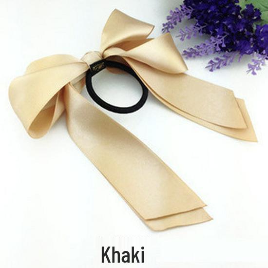 

Корейский стиль двухслойный атласный бант резинка для волос