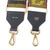 Great FENDI Shoulder Strap Strap You Logo-print Leather Multicolor Women 8AV386 Used