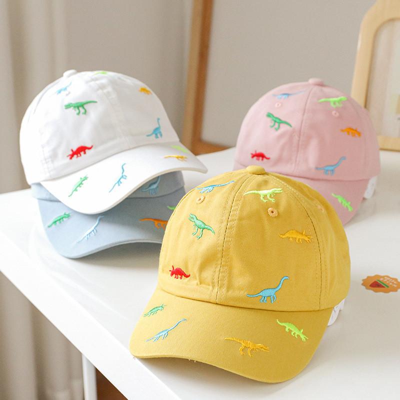 Colorful Dinosaur Cotton Baseball Cap For Boys And Girls Sun Protection Cap