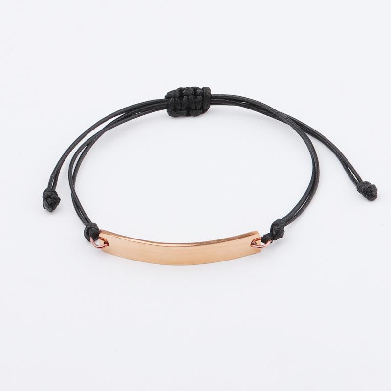 10Pcs/Lot Curved Strip Charm Bracelets Mirror Polish Stainless Steel Adjustable Bracelets For Women's Christmas Jewelry