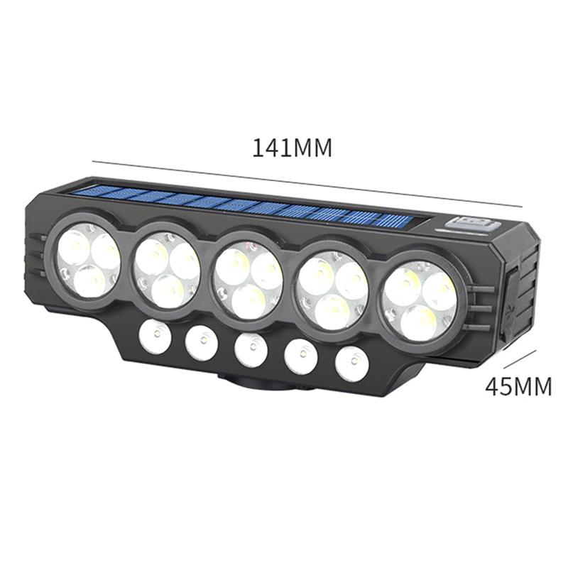 20 LED Fahrradlicht Vorne USB-Aufladung Fahrradlicht Radsportlampe Wasserdichtes Fahrradscheinwerfer Fahrlicht Nebelscheinwerfer Fahrradklingel Licht