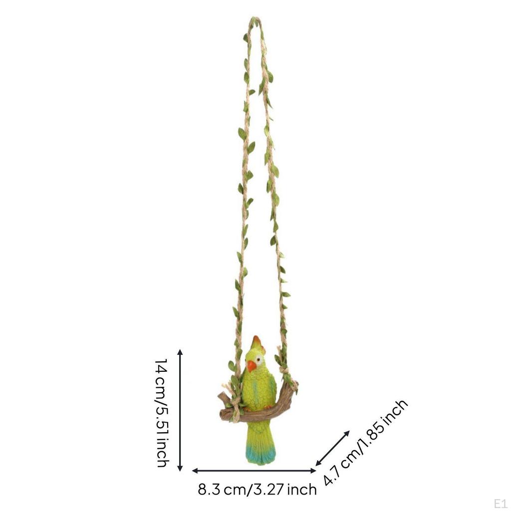 Parrot Hanging Ornament Textured Feather Detail for Reading Nooks