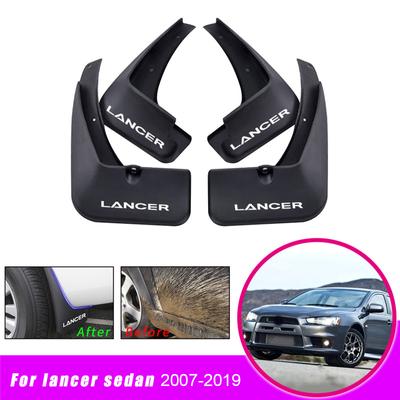 Para-lamas do carro para mitsubishi lancer 9 2007 2008 2009 2010 2011 - 4 peças protetores contra respingos de lama traseiros dianteiros do carro
