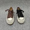 Student Single Shoes Women's 2025 Autumn New Versatile Thick-soled Round Head Lace-up Muffin Casual Sports Heightening Board Shoes Women