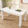 Moderner Stabiler Esstisch, Tisch mit vier Beinen, Eichenholz Tisch, Rechteckig, Kaffee-Freizeittisch, Modern Schlicht, Weiß[ALTE SKU:WF312300AAW]