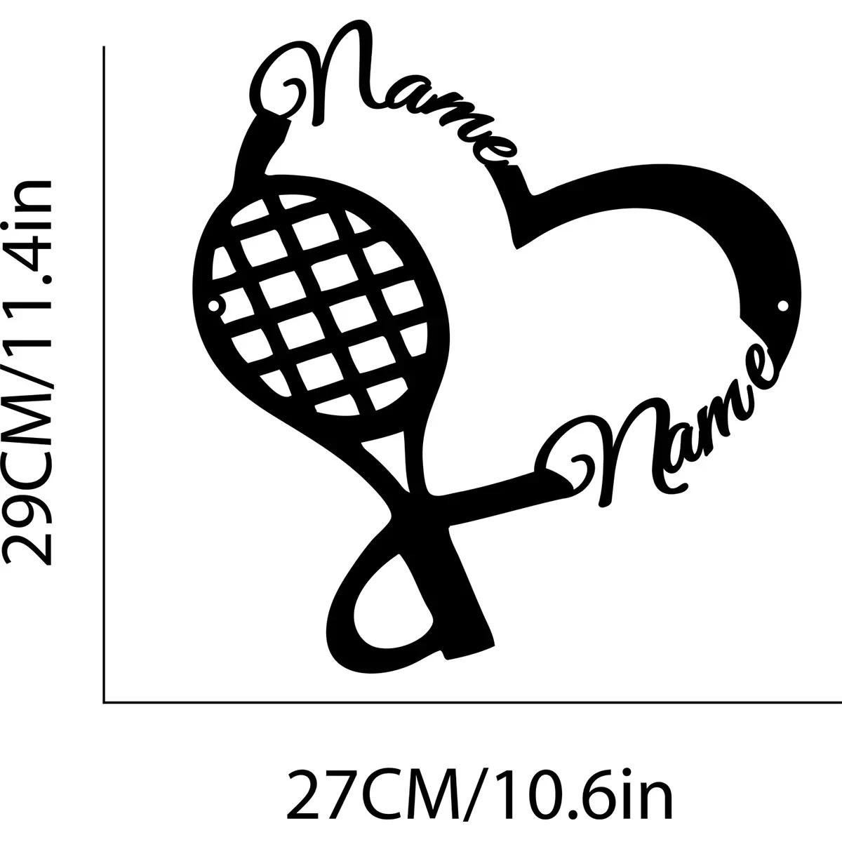 

Tennis Lovers Metal Wall Art Personalized Couple Gift Home Decor