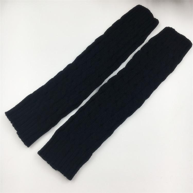 Wool Cashmere Women Leg Warmers Autumn Winter Warm Knitted Foot Cover Knee Socks Lolita Girls Solid Color Leg Warmer Stockings