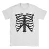 Torso Rib Cage Skeleton Funny Halloween T Shirt Summer 100 Cotton T Shirts For Men Fashion Printed Tshirt Short Sleeve Y2K Tops