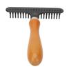 Deshedding Dog Grooming Tool Wooden Handle Cleaning Carpet Rake  All Coat Types