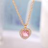 Rose Gold Birthday Stone Pendant Necklace - Women's Fashionable Gemstone Jewelry