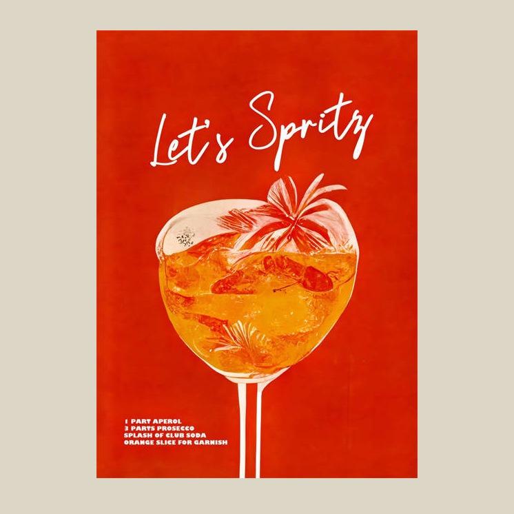 Poster e Stampa su Tela Pittura di Sprite del Succo Cartone Animato per Decorazione Club Bar Negozio Pittura Arte per la Casa Decorazione Murale Pittura