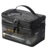 All Trust Cosmetic Toiletry Bag for and Travel Pouch, Cosmetics, Makeup, Toiletries, (Double-Layer Black)