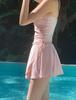 Korean-Inspired Solid Color Bikini Set & Cover-Up: Chic, Slimming, and Stylish Swimsuit for Women