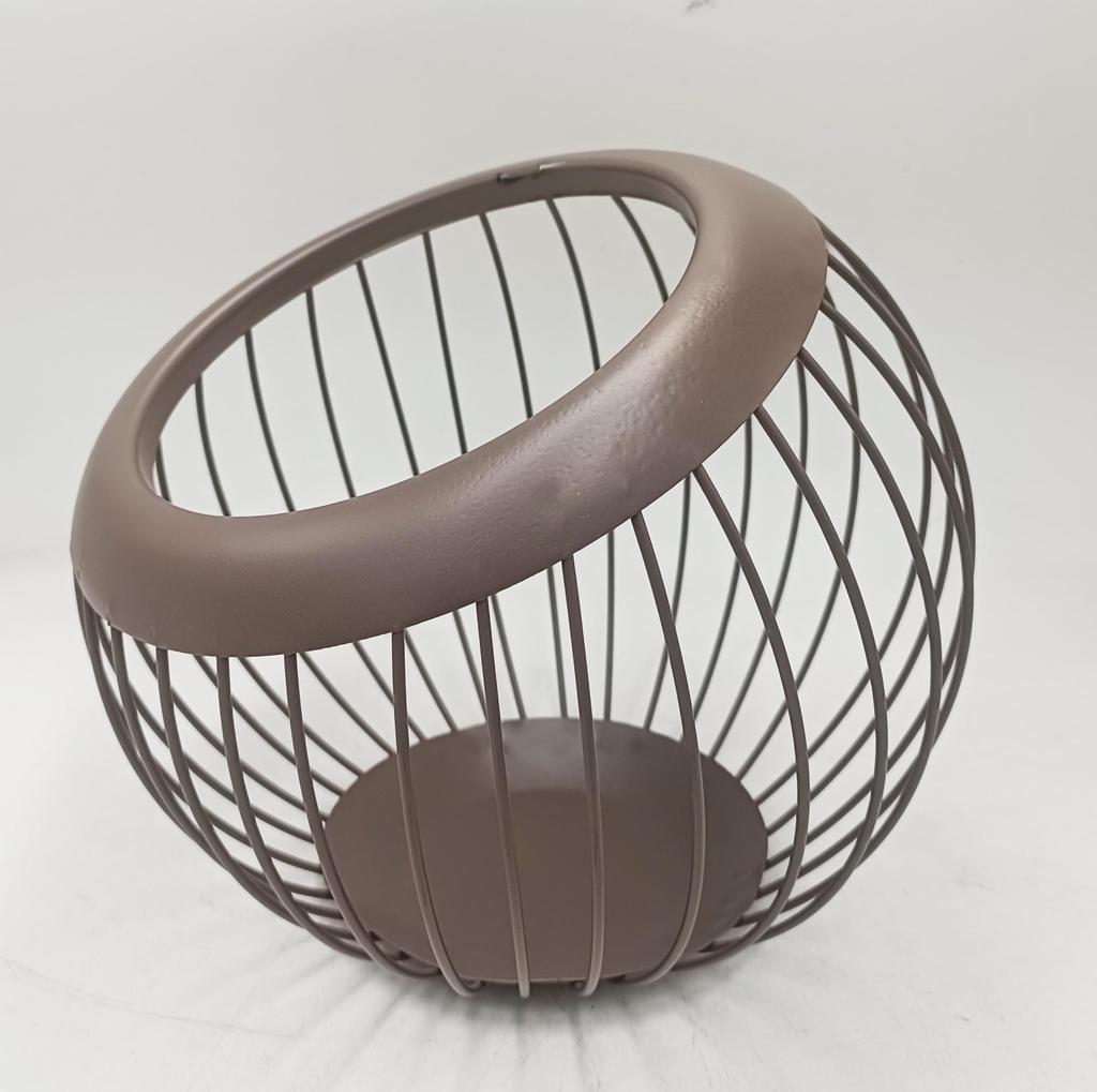 European-Style Irregular Wrought Iron Fruit Basket & Coffee Capsule Rack
