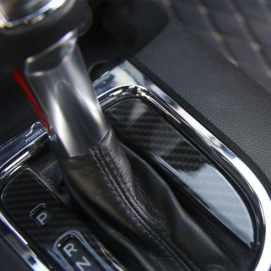Central Shift Gear Box Trim Decor Cover Bezels for Ford Mustang 15+ Carbon Fiber