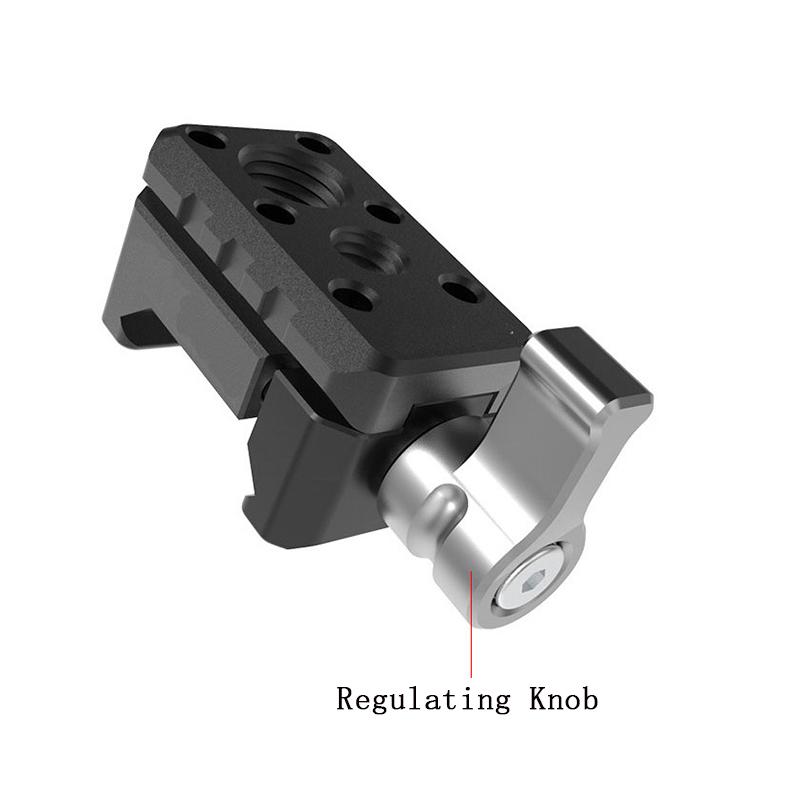 Schnellspanner-NATO-Schienenklemme, Standard-Befestigungslöcher 1/4 Zoll 3/8 Zoll für Cold Shoe Monitor Support Magic Arm Stabilizer Rig Extension