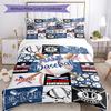 Baseball Customize Your Name Bedding Set Breathable Duvet Cover With Pillowcases Decorative Bed Linen For Bedroom Home Decoration Birthday Gift