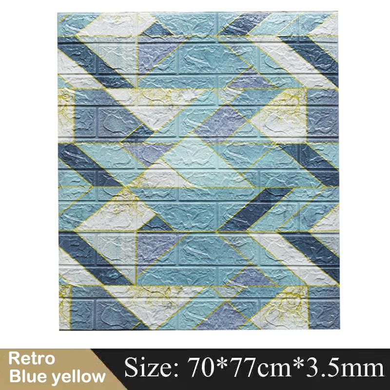 10Pcs 77*70cm 3D Wall Stickers Faux Brick Bedroom Home Decor Waterproof Self Adhesive Living Room Wallpaper