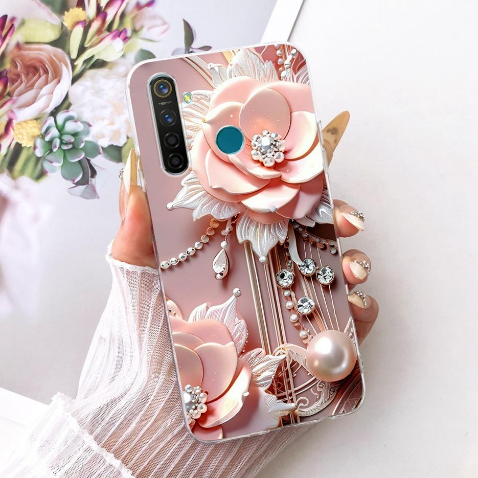 For Realme 5 Pro Case Realme 5i 5S Stylish Butterfly Tree Painted Cover Soft Slim Phone Case For Realme 5S 5i Realme5 Pro Fundas