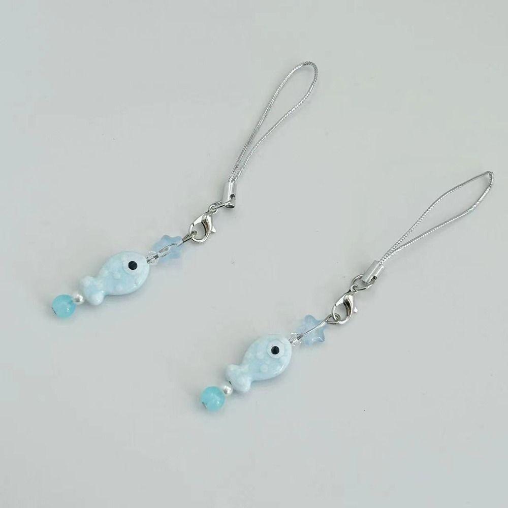 Pendant Cell Phone Strap Phone Charm Mobile Lanyard Phone Case Fish Phone Chain  Girls Women