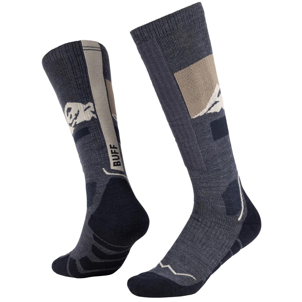 BUFF Merino Heavyweight Over The Calf Socks, Unisex navy Socks