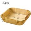 50/100pcs Air Fryer Disposable Paper Square Round Baking Paper Barbecue Plate NonStick Mat Kitchen Oven Oil Absorbing Paper Tool