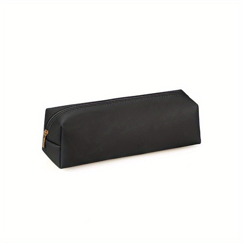 Leather Large Capacity Pencil Bag Korean Stationery Holder Pen Case Storage Box Zipper Pencil Pouch Student School Supplies