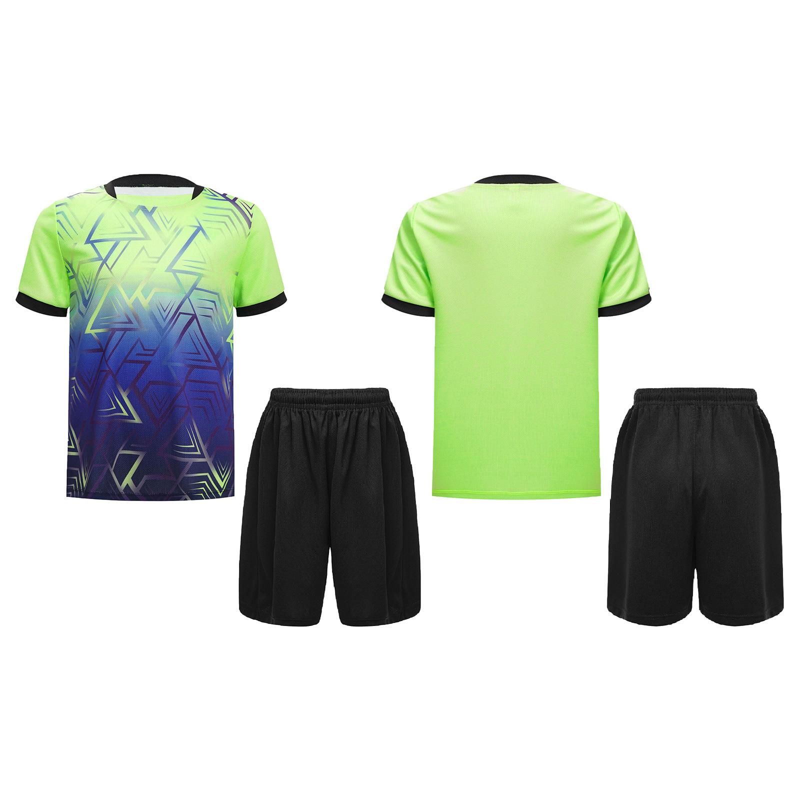 

Дитячий спортивний комплект для хлопчиків, швидковисихаюча футболка з 2 предметів + ​​шорти, спортивний костюм для бігу, футболу, баскетболу, одягу 5-6 Years зелений