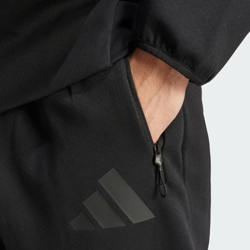 Adidas Sportswear Z.N.E. FW24 Open-Hem Joggers Comfortable Soft Loose Knit Pants Men Joggers Black JC5478