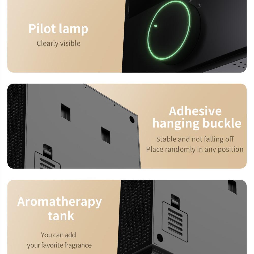 Rechargeable Negative Ion Air Purifier Toilet Odor Removal Household Formaldehyde Removal Equipment Wall Mounted Air Purifier