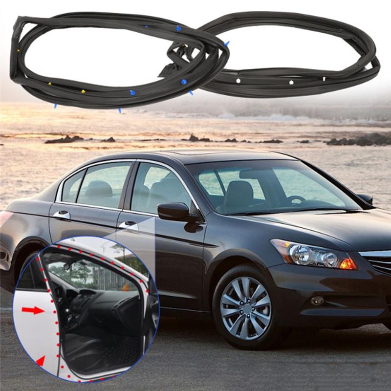 AB34-For Honda Accord 2008-2012 2Pcs Front Left Right Side Door Weatherstrip Moulding Seal 72310-TA5-A02